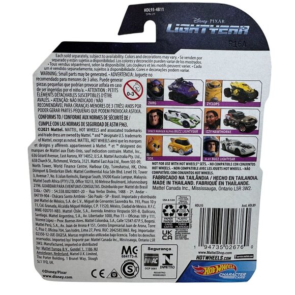 Hot Wheels Disney Pixar Lightyear 3 Character Cars Buzz Lightyear & Zurg NEW - Picture 10 of 16